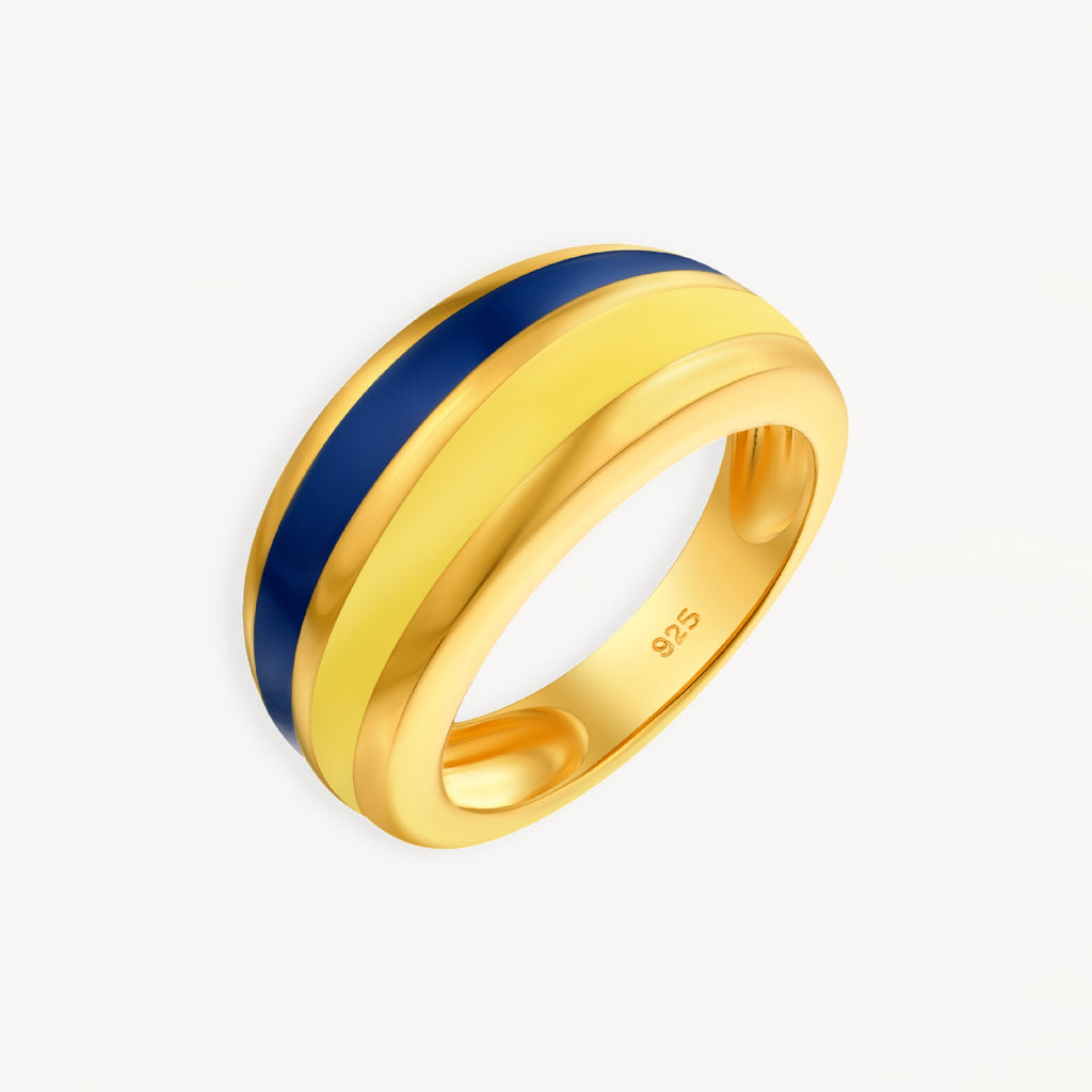 925 STERLING SILVER ENAMELED RING