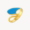 925 STERLING SILVER ENAMELED RING