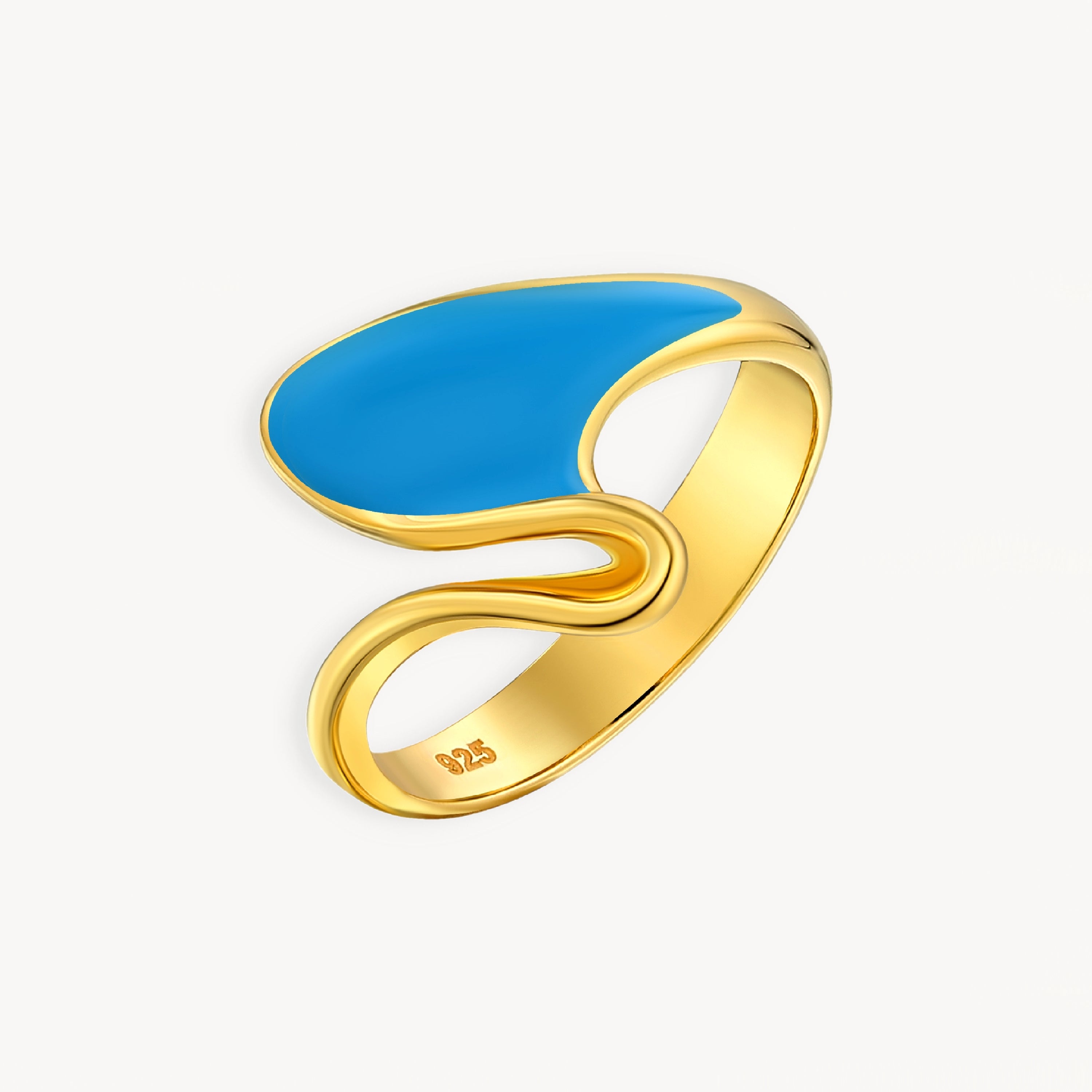 925 STERLING SILVER ENAMELED RING