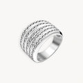 925 STERLING SILVER WITH DIAMOND CUT RING
