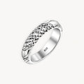 925 STERLING SILVER WITH DIAMOND CUT RING