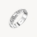 925 STERLING SILVER WITH DIAMOND CUT RING