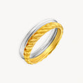 925 STERLING SILVER 2 TONE RING