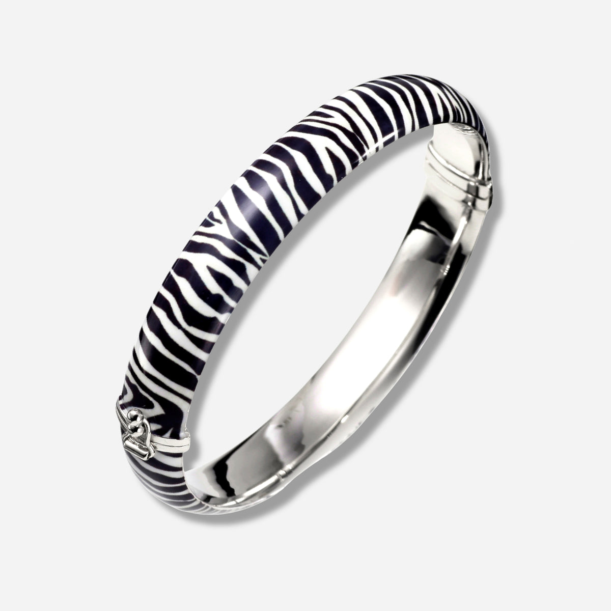 925 STERLING SILVER HEAT TRANSFER HINGED BANGLE