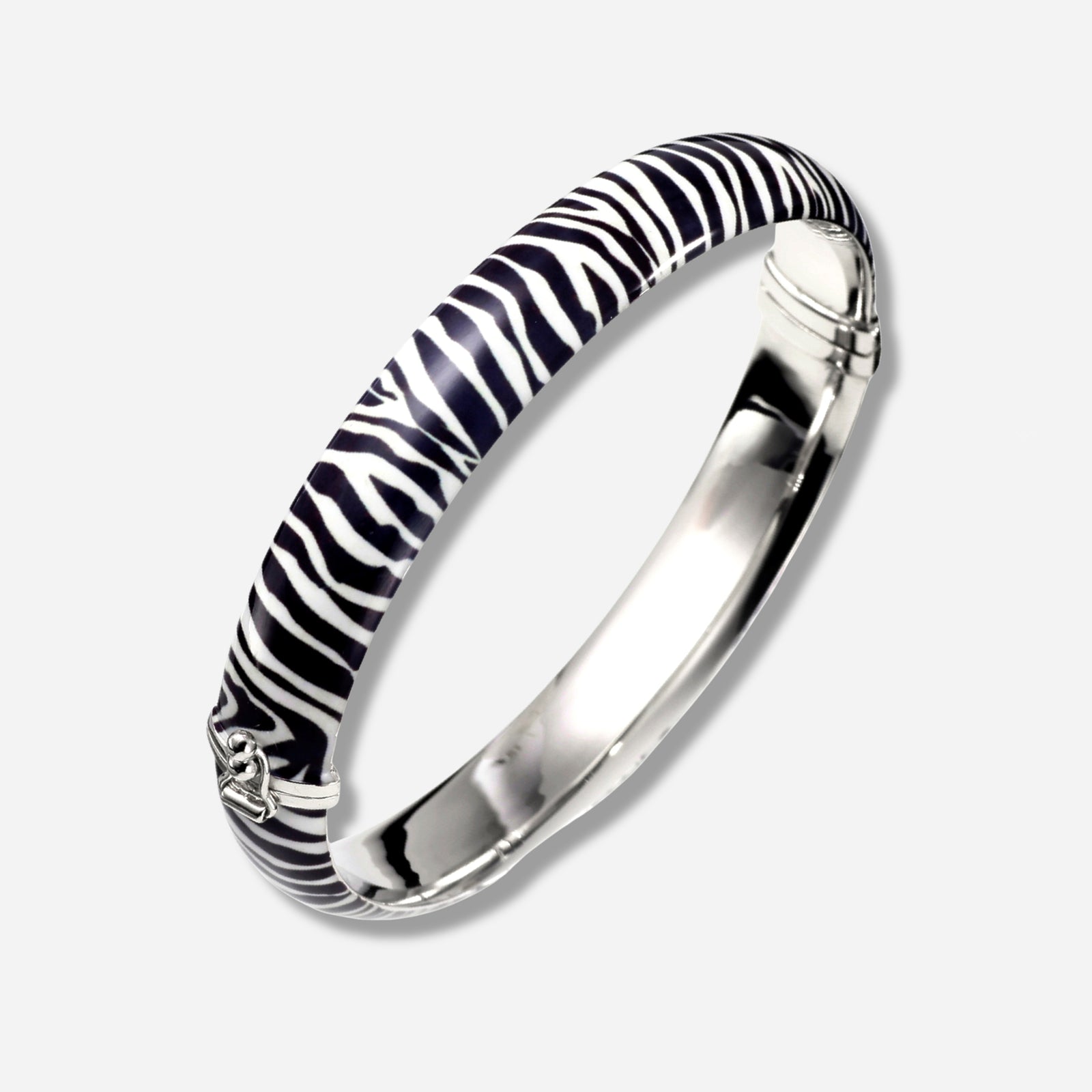 925 STERLING SILVER HEAT TRANSFER HINGED BANGLE