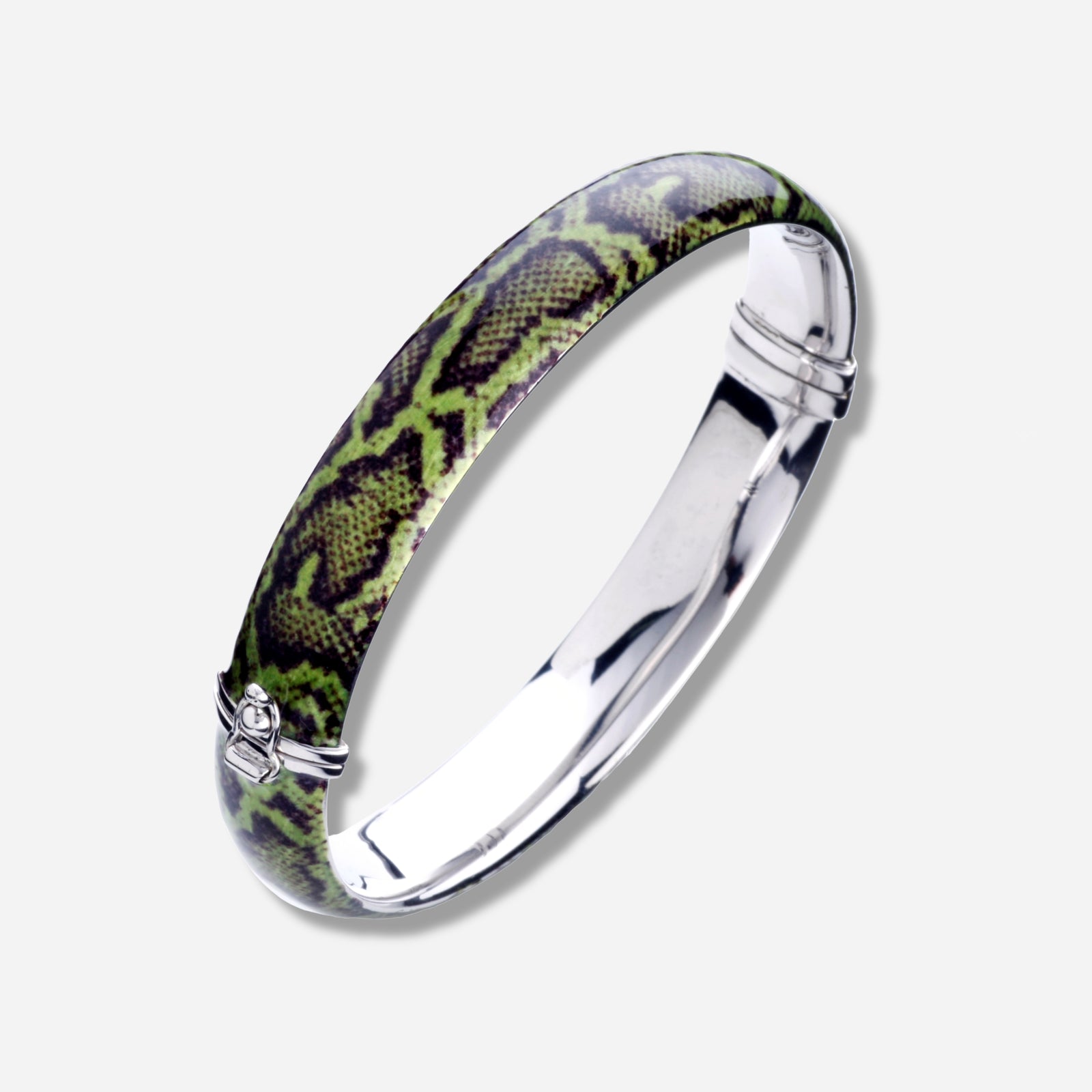 925 STERLING SILVER HEAT TRANSFER HINGED BANGLE