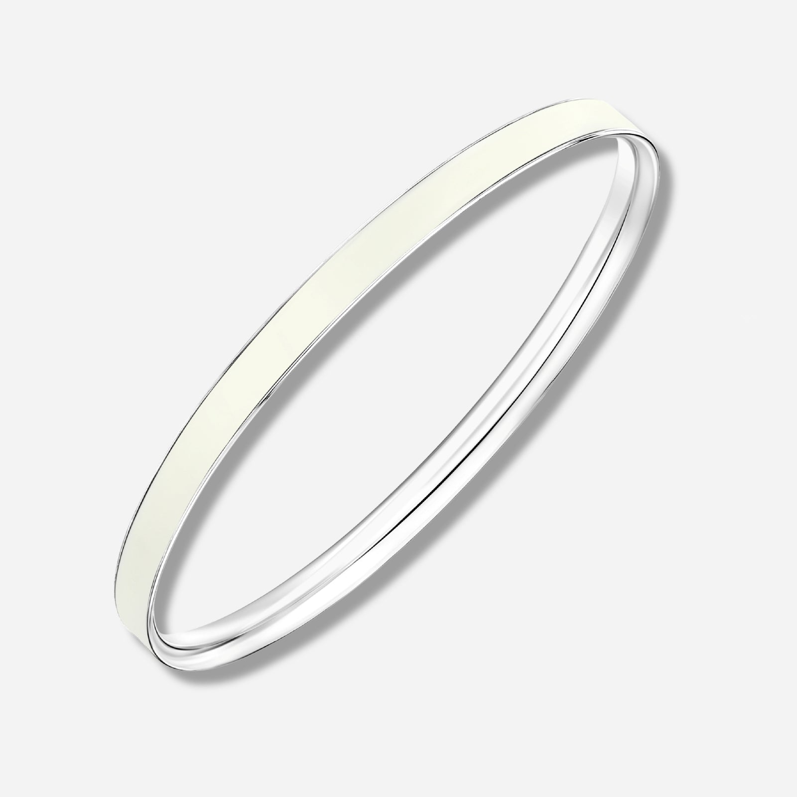 925 STERLING SILVER CLASSIC ENAMEL SLIP ON BANGLE