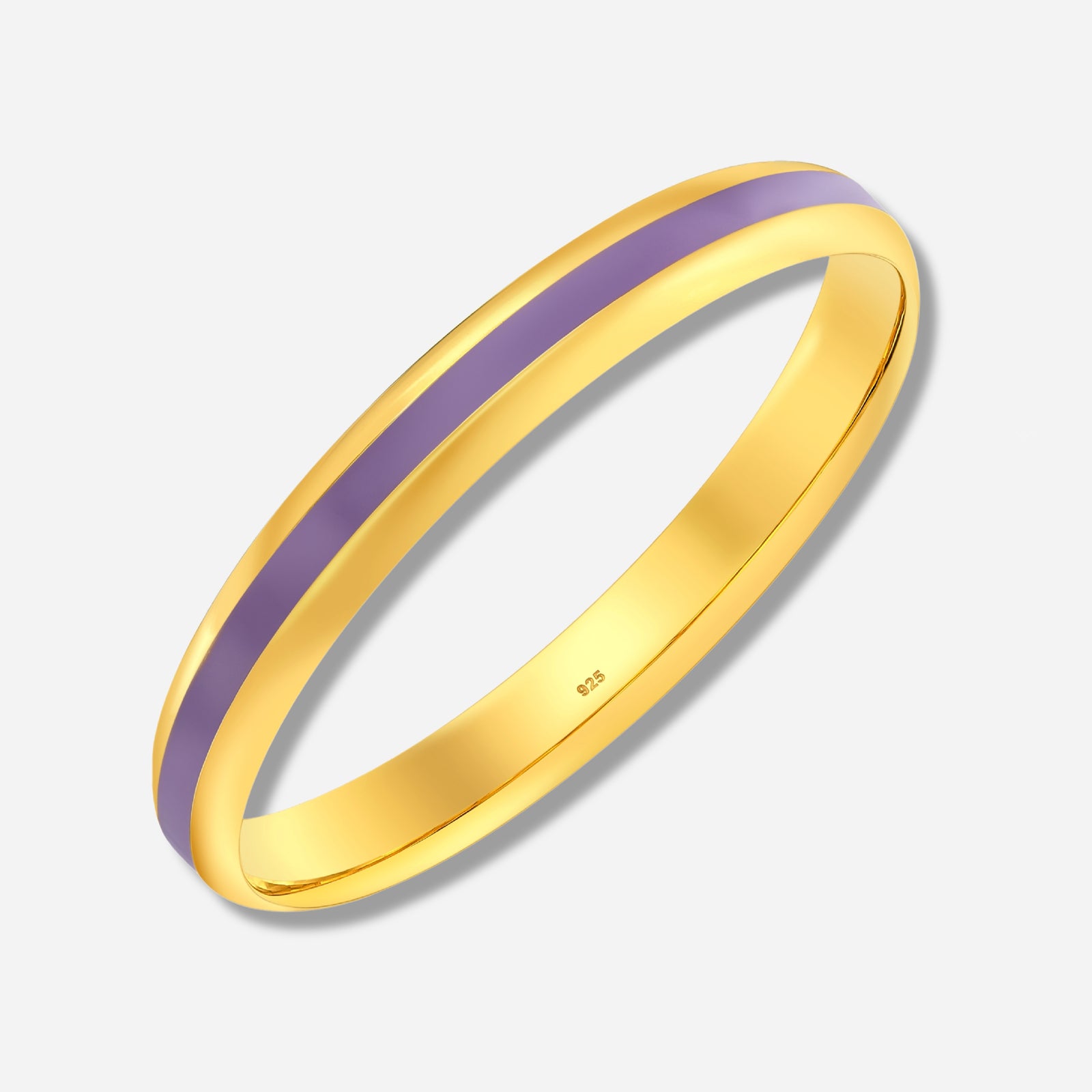 925 STERLING SILVER CLASSIC ENAMEL SLIP ON BANGLE