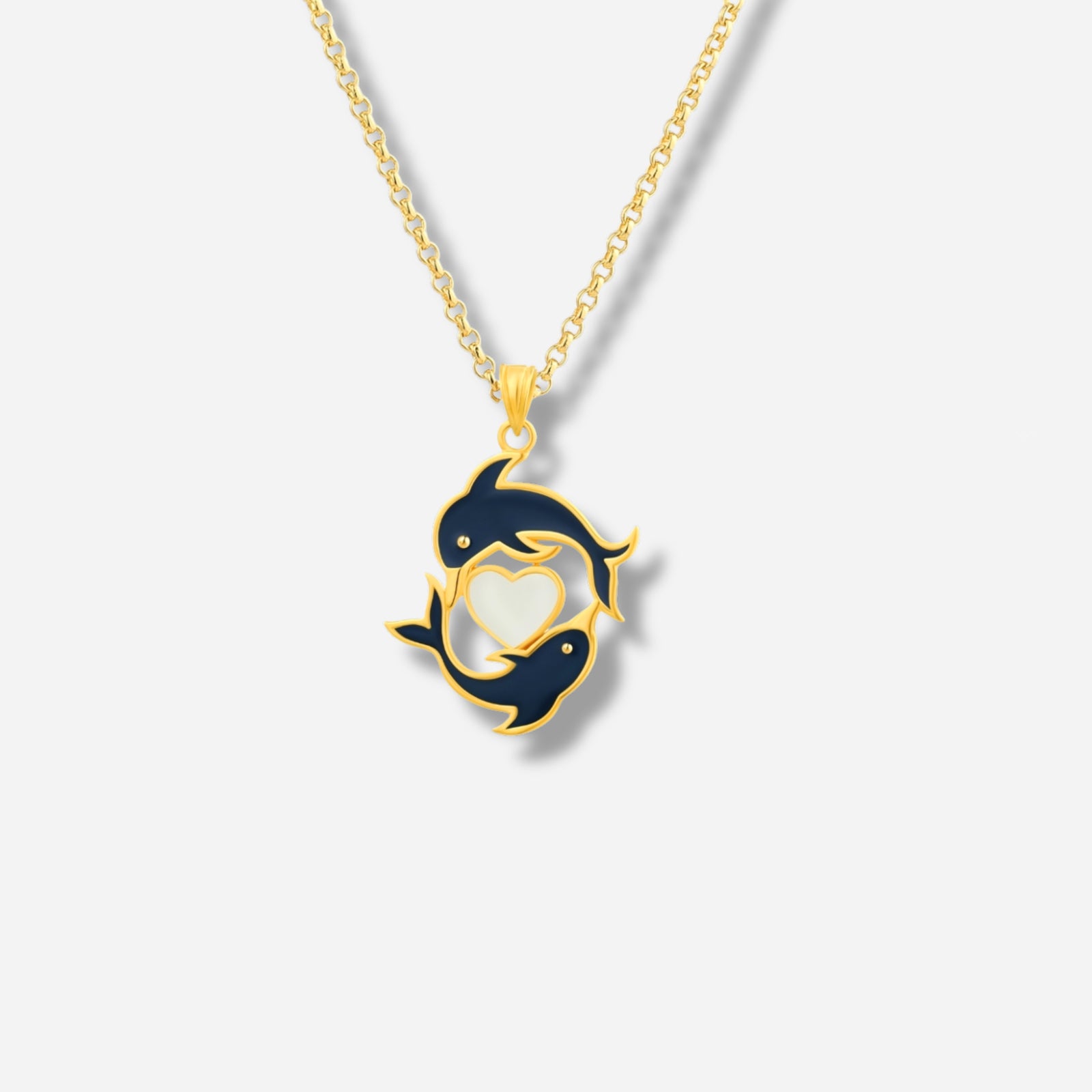 925 STERING SILVER FANCY DUO DOLPHIN CHARM