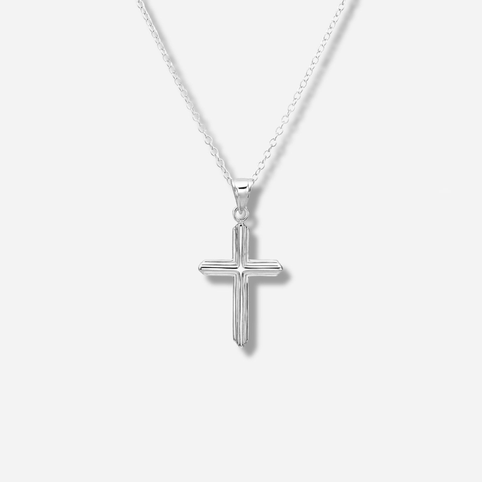 925 STERLING SILVER MODERN CROSS PENDANT