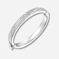 925 STERLING SILVER DIAMOND CUT TUBE HINGED BANGLE