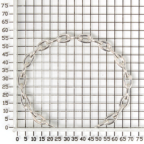 925 STERLING SILVER CURB CHAINE CUFF BANGLE