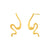 925 STERLING SILVER WITH 14K GOLD PLATED TWISTED SPIRAL EARRINGS