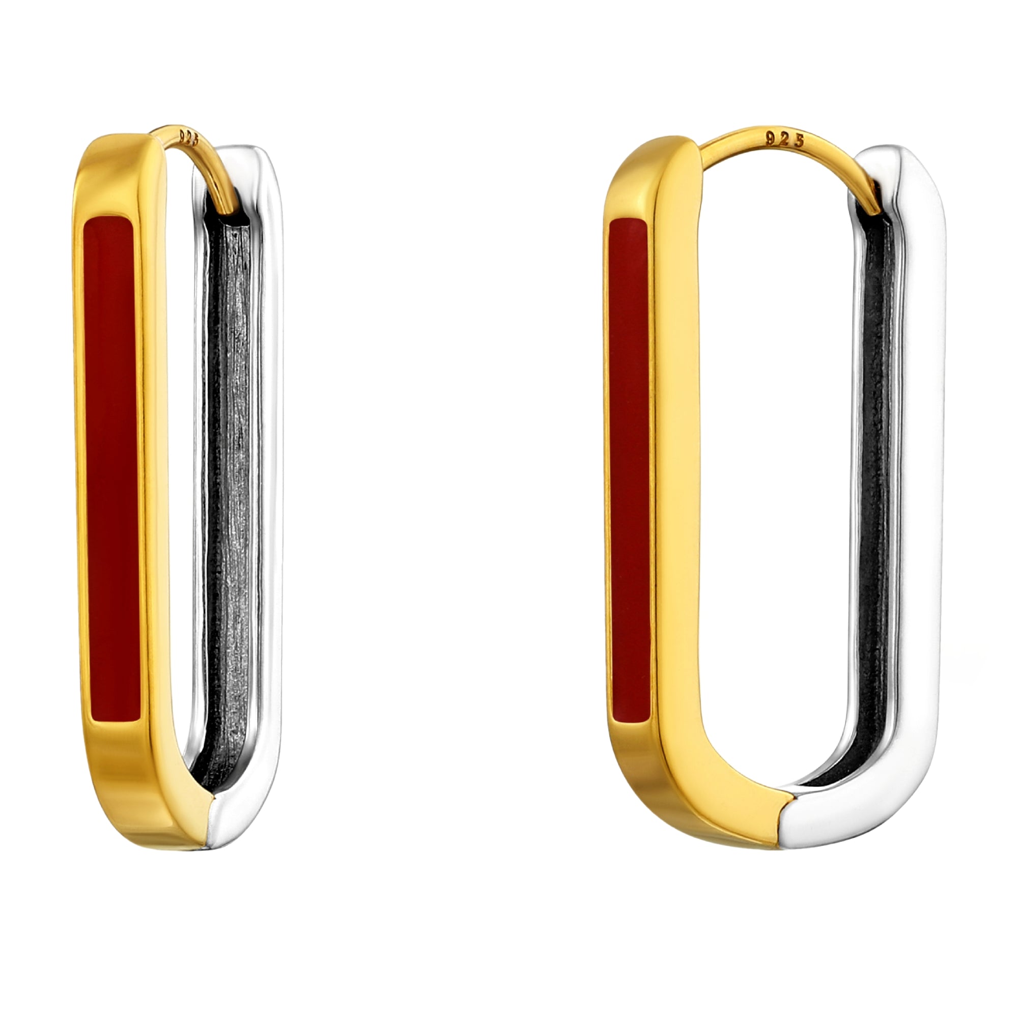 925 STERLING SILVER EARRINGS WITH ENAMEL