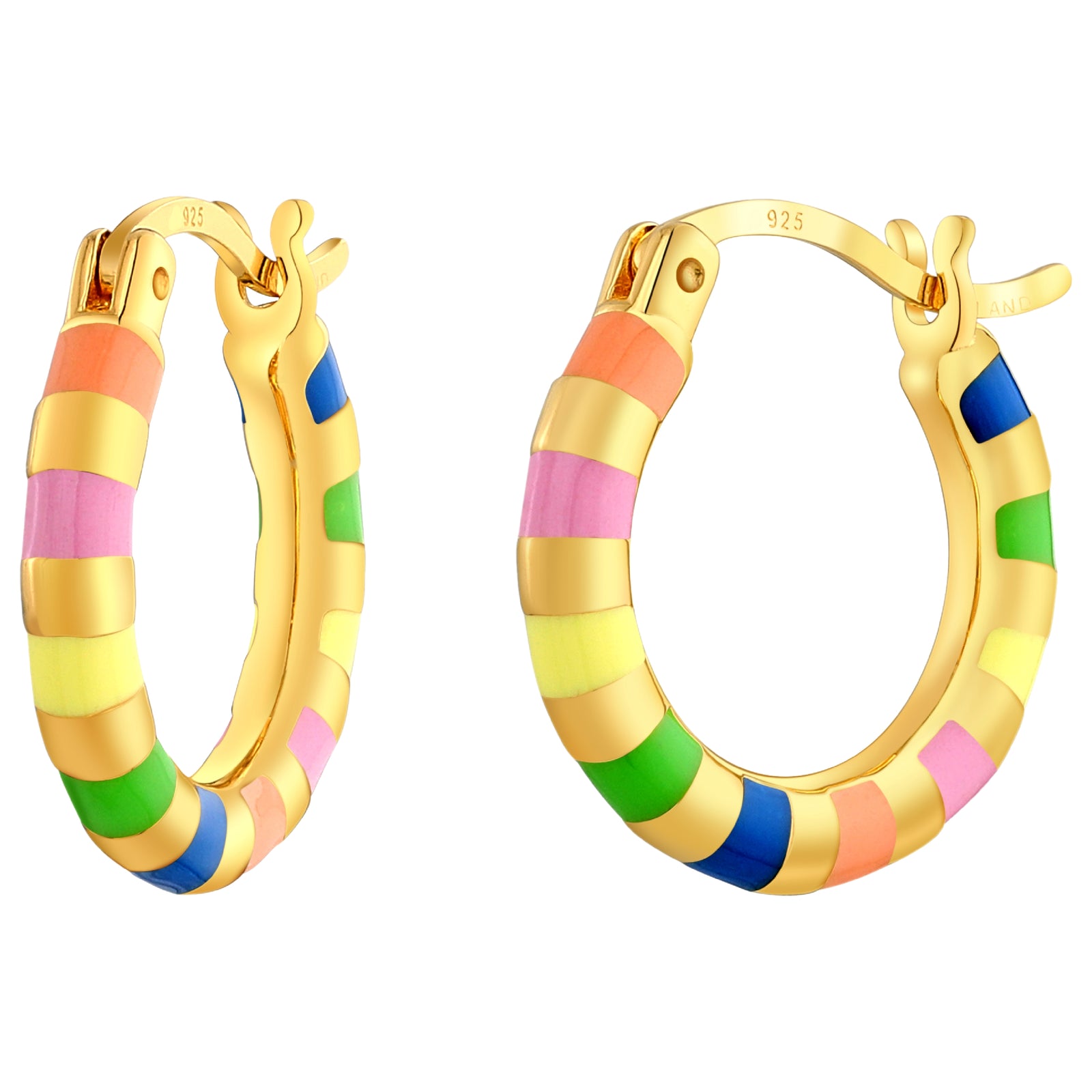 925 STERLING SILVER EARRINGS WITH ENAMEL