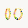 925 STERLING SILVER EARRINGS WITH ENAMEL
