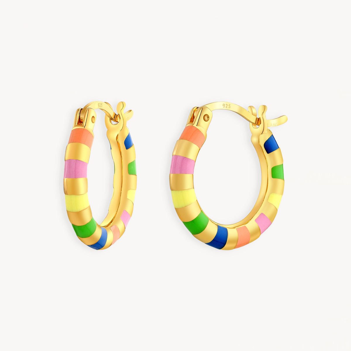 925 STERLING SILVER EARRINGS WITH ENAMEL