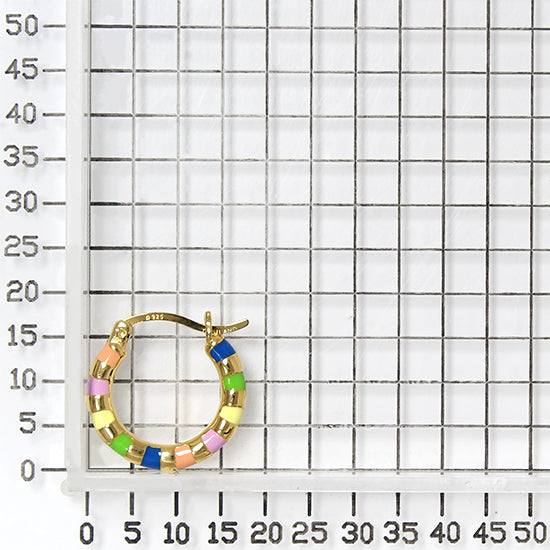 925 STERLING SILVER EARRINGS WITH ENAMEL