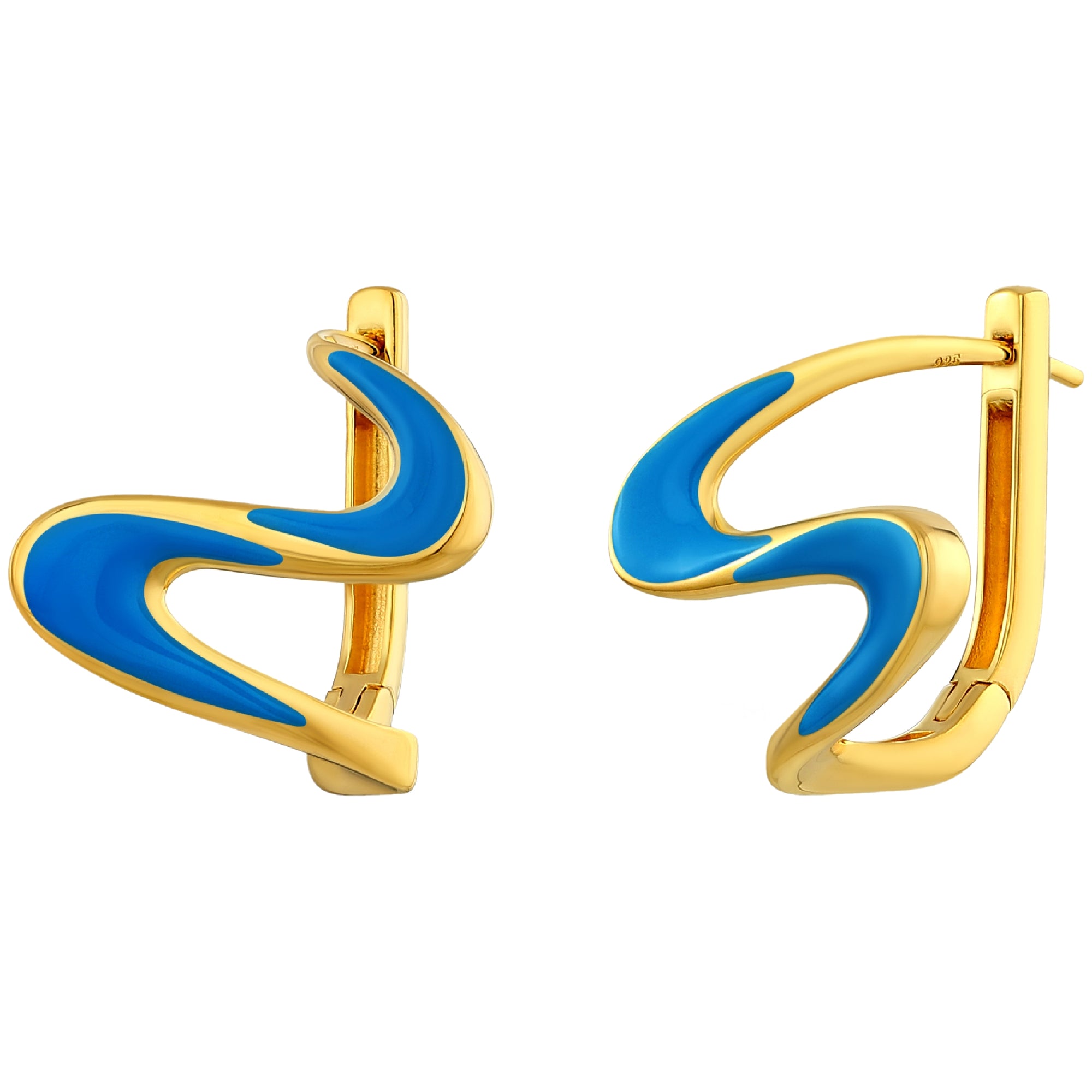 925 STERLING SILVER EARRINGS WITH ENAMEL