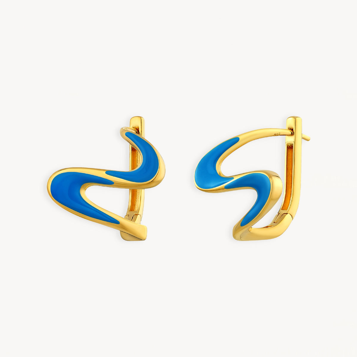925 STERLING SILVER EARRINGS WITH ENAMEL