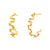925 STERLING SILVER WITH 14K GOLD PLATED CURLY WAVY HOOP EARRINGS