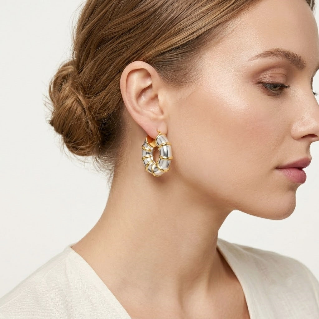 925 STERLING SILVER ELECTROFORM EARRINGS