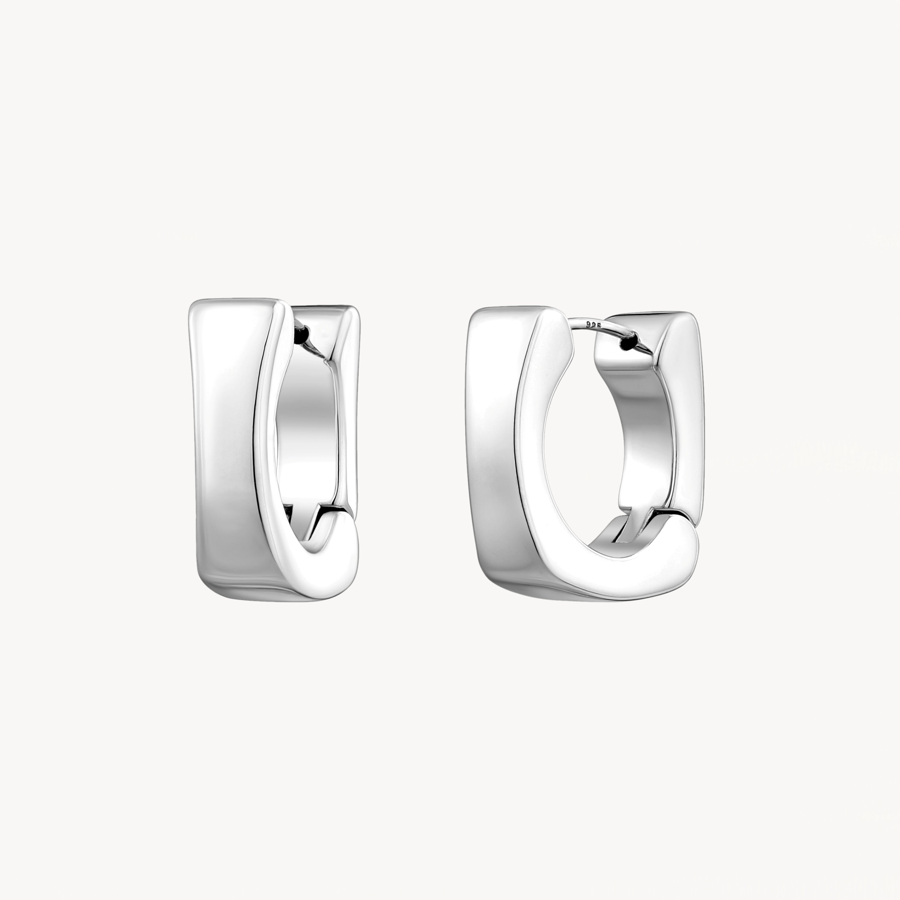 925 STERLING SILVER ELECTROFORM HUGGIE EARRINGS
