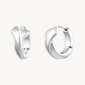925 STERLING SILVER ELECTROFORM HUGGIE EARRINGS