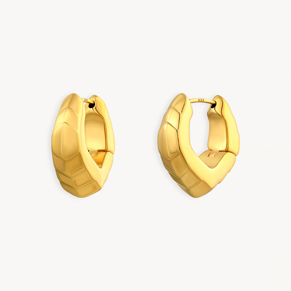 925 STERLING SILVER ELECTROFORM HUGGIE EARRINGS