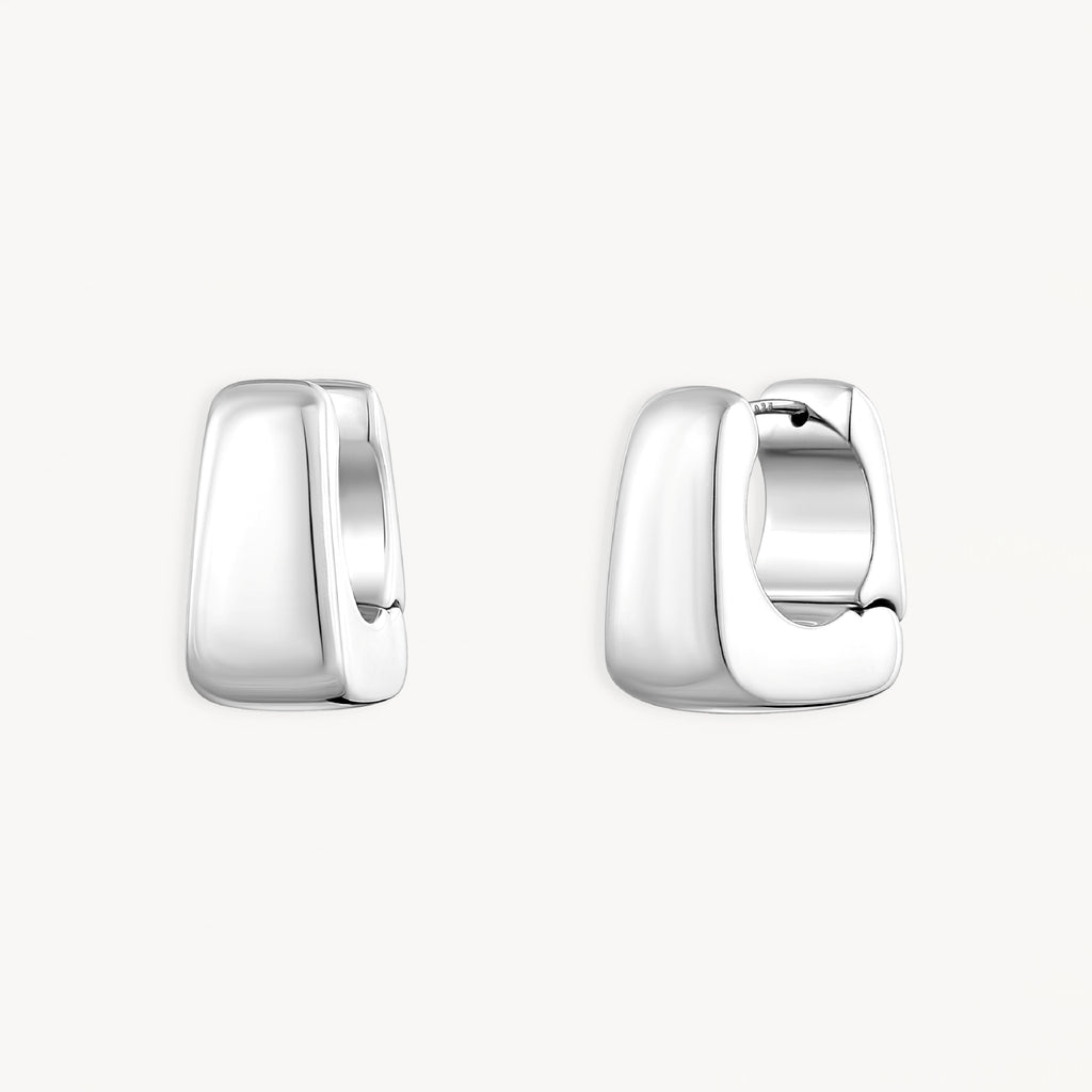 925 STERLING SILVER ELECTROFORM HUGGIE EARRINGS