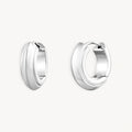 925 STERLING SILVER ELECTROFORM HUGGIE EARRINGS