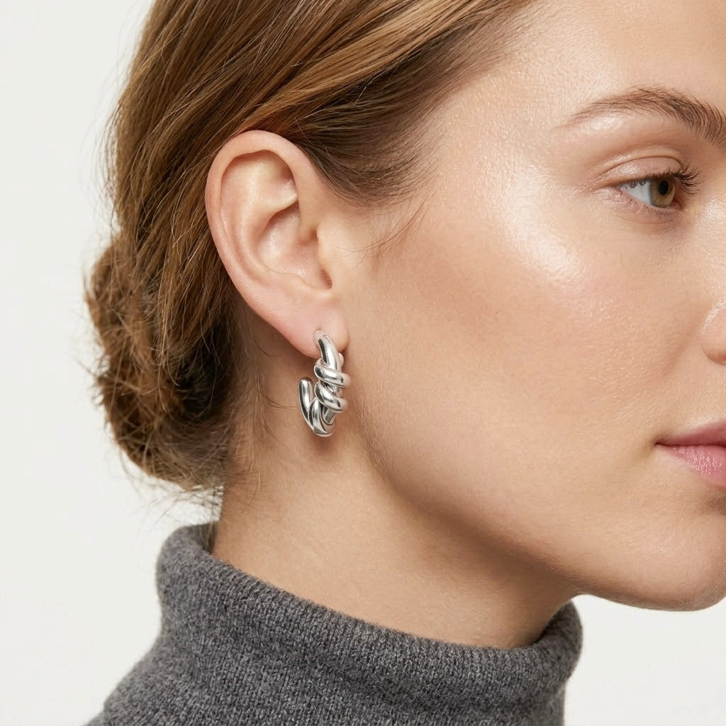 925 STERLING SILVER ELECTROFORM EARRINGS