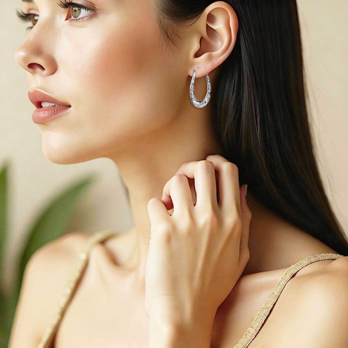 925 STERLING SILVER 30.0 MM. BACK TO BACK SPIRAL ON HOOP CREOLE EARRINGS