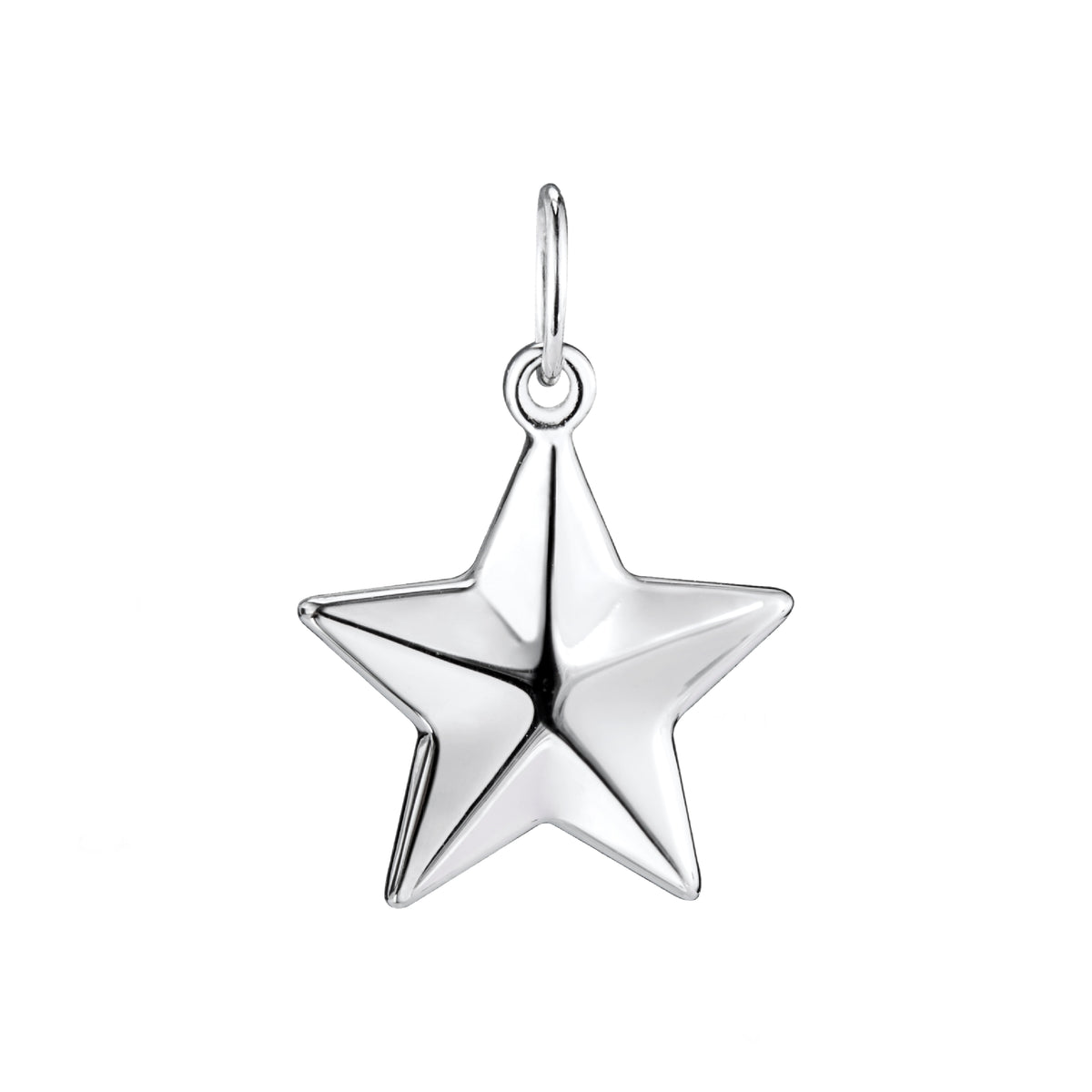 925 STERLING SILVER BACK TO BACK LITTLE 5 POINTS STAR PENDANT