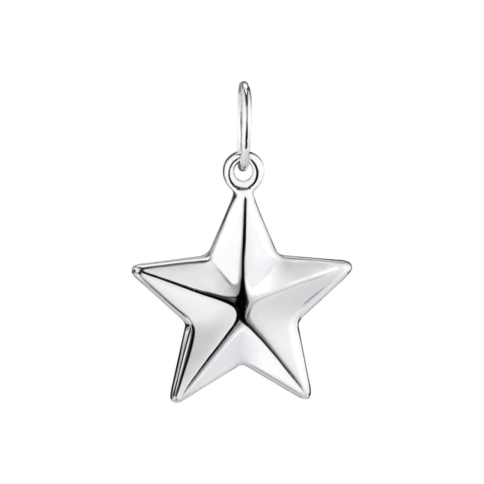 925 STERLING SILVER BACK TO BACK LITTLE 5 POINTS STAR PENDANT