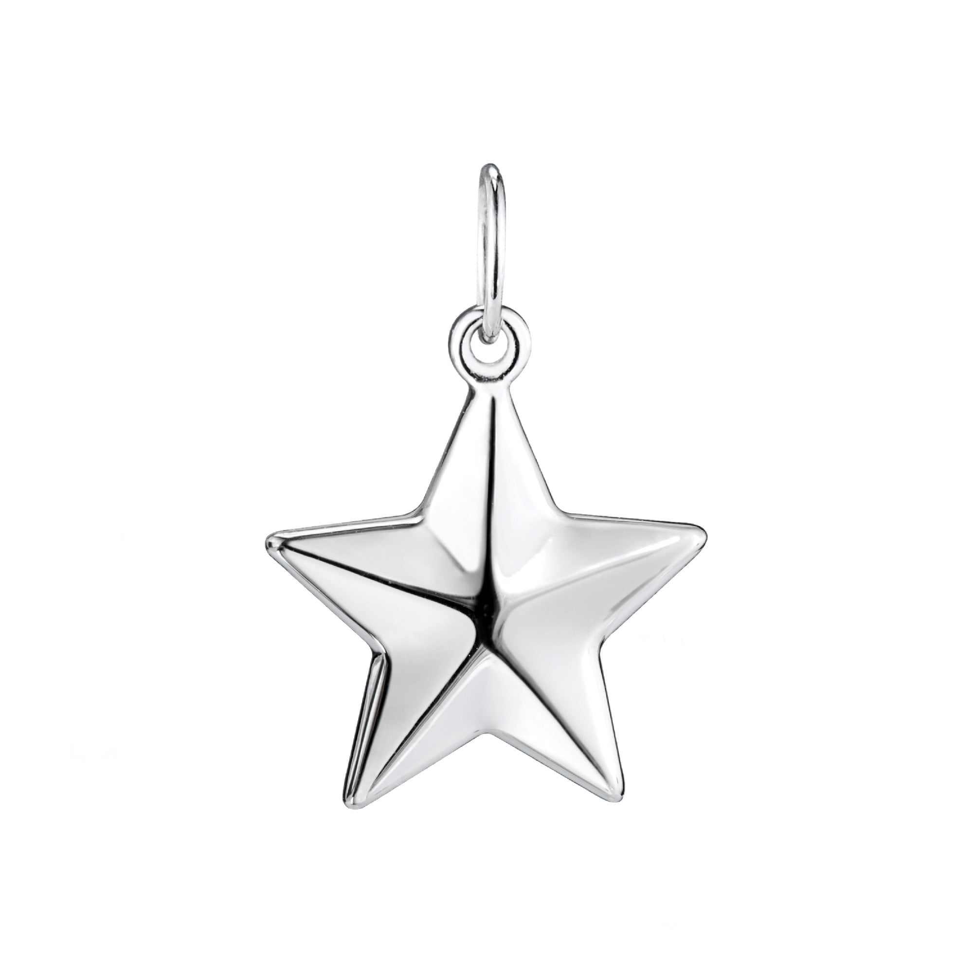 925 STERLING SILVER BACK TO BACK LITTLE 5 POINTS STAR PENDANT