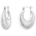 925 STERLING SILVER BACK TO BACK BOLD CROISSANT HOOP EARRINGS