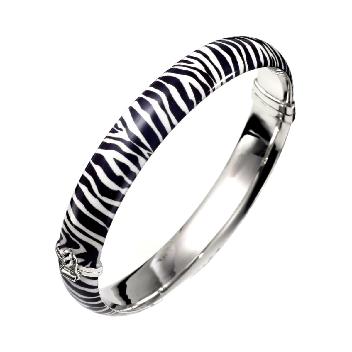 925 STERLING SILVER HEAT TRANSFER HINGED BANGLE