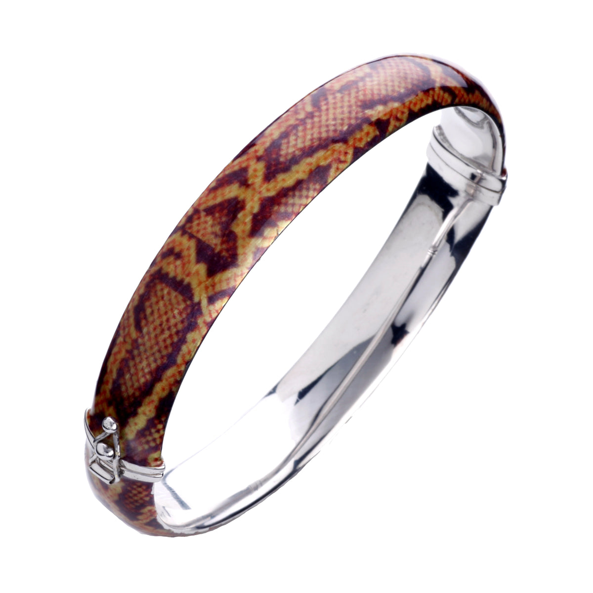 925 STERLING SILVER HEAT TRANSFER HINGED BANGLE