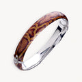 925 STERLING SILVER HEAT TRANSFER HINGED BANGLE