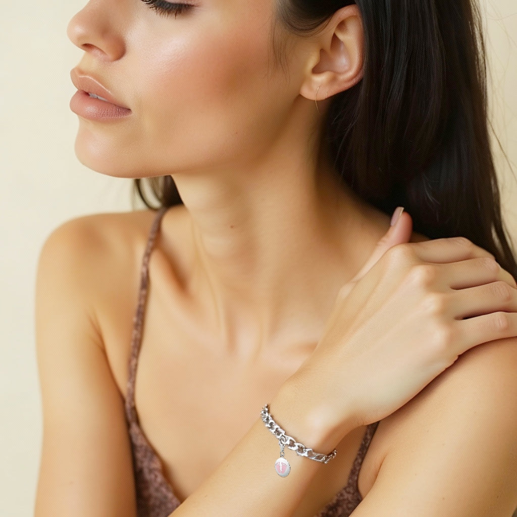 925 STERLING SILVER LITTLE BABY FOOTPRINTS ENAMEL CHARM F40186