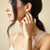 925 STERLING SILVER 20.0 MM. TRIPLE LINES IN LAYER TUBE HOOP EARRINGS F44809