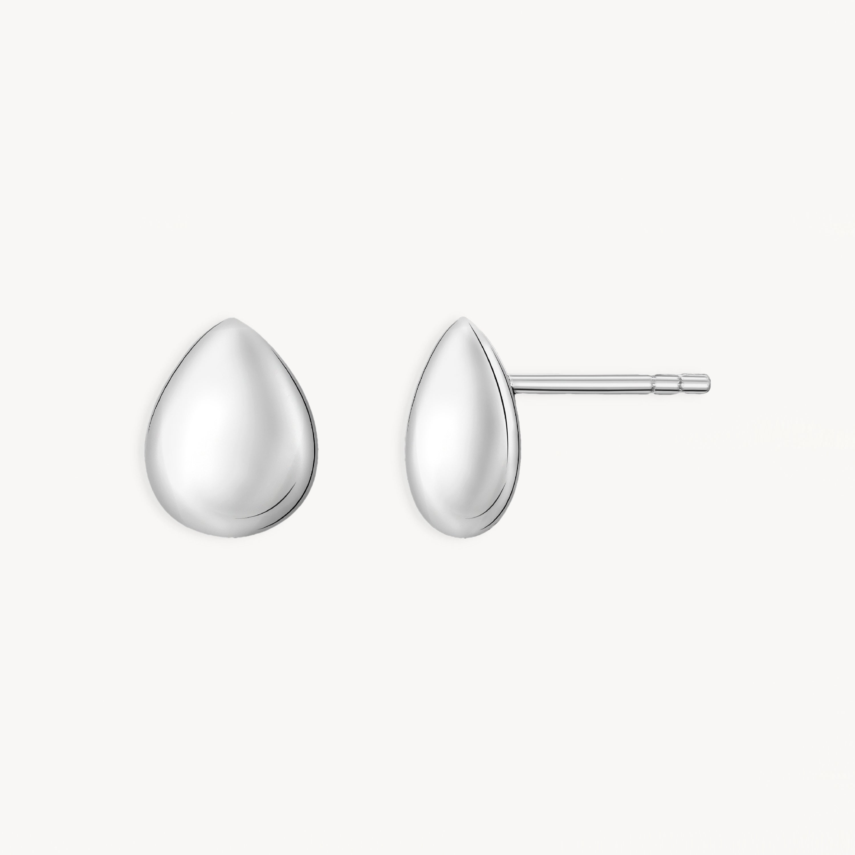 925 STERLING SILVER PEAR STUD EARRINGS