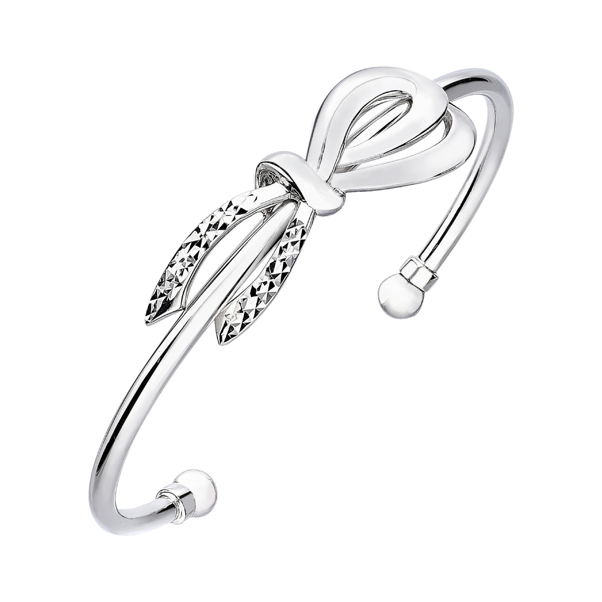 925 STERLING SILVER RIBBON CUFF BANGLE