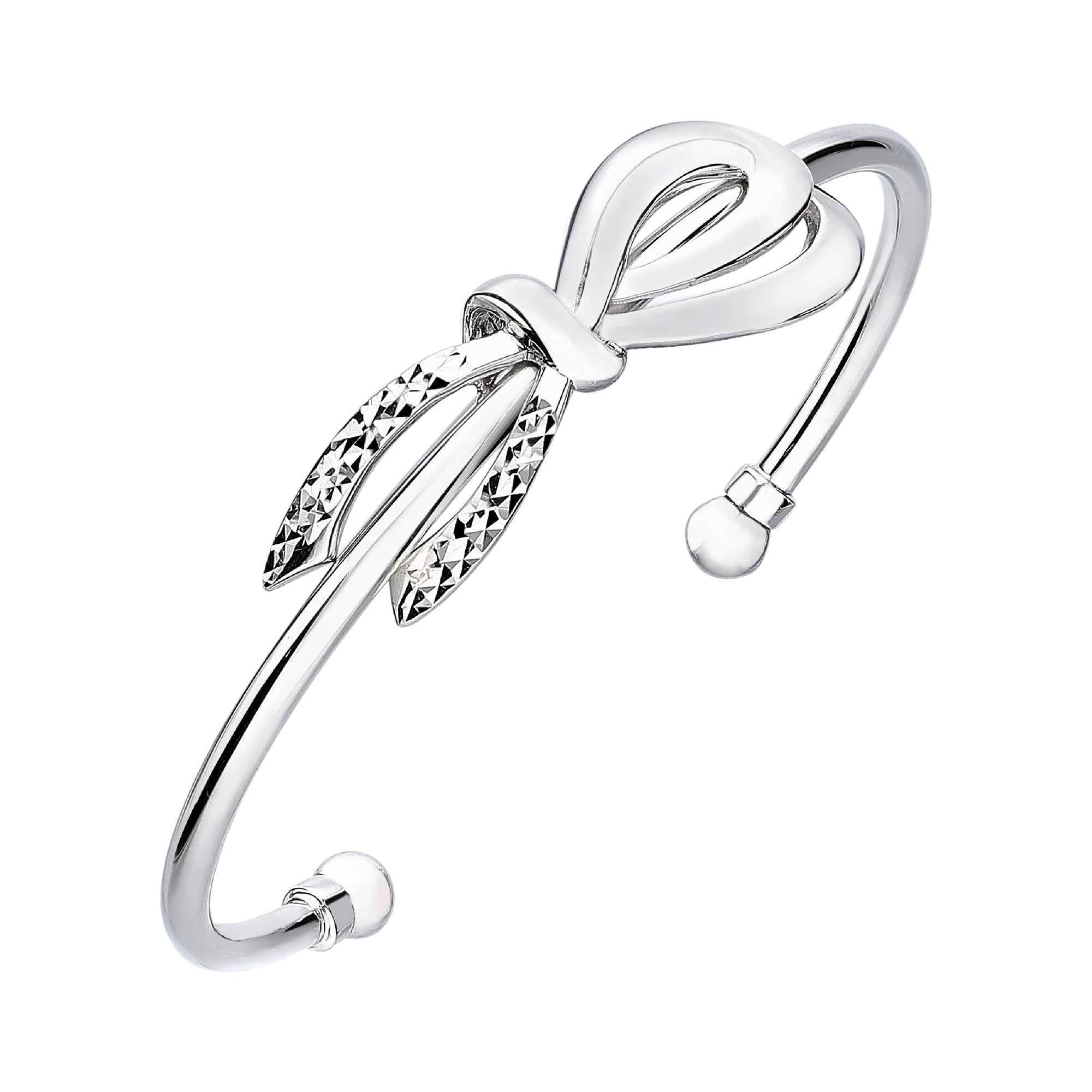 925 STERLING SILVER RIBBON CUFF BANGLE