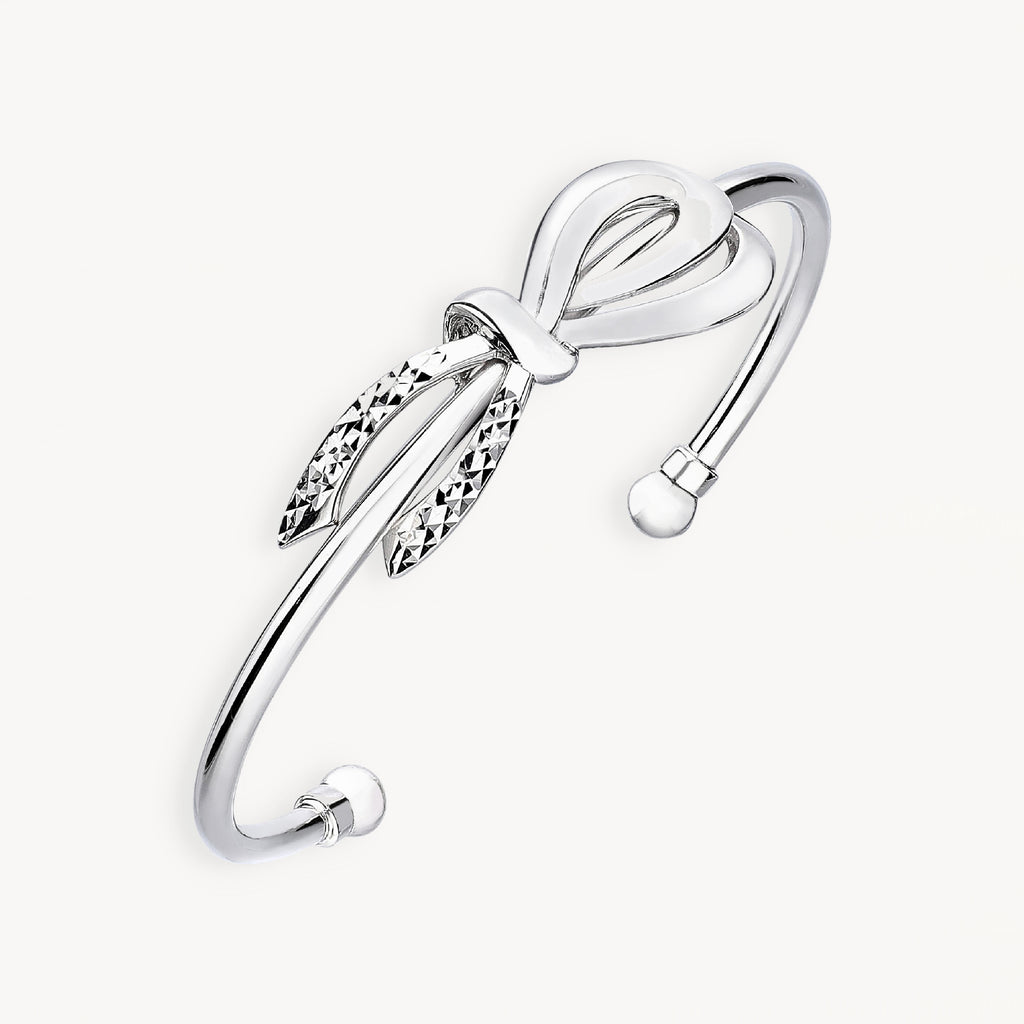 925 STERLING SILVER RIBBON CUFF BANGLE