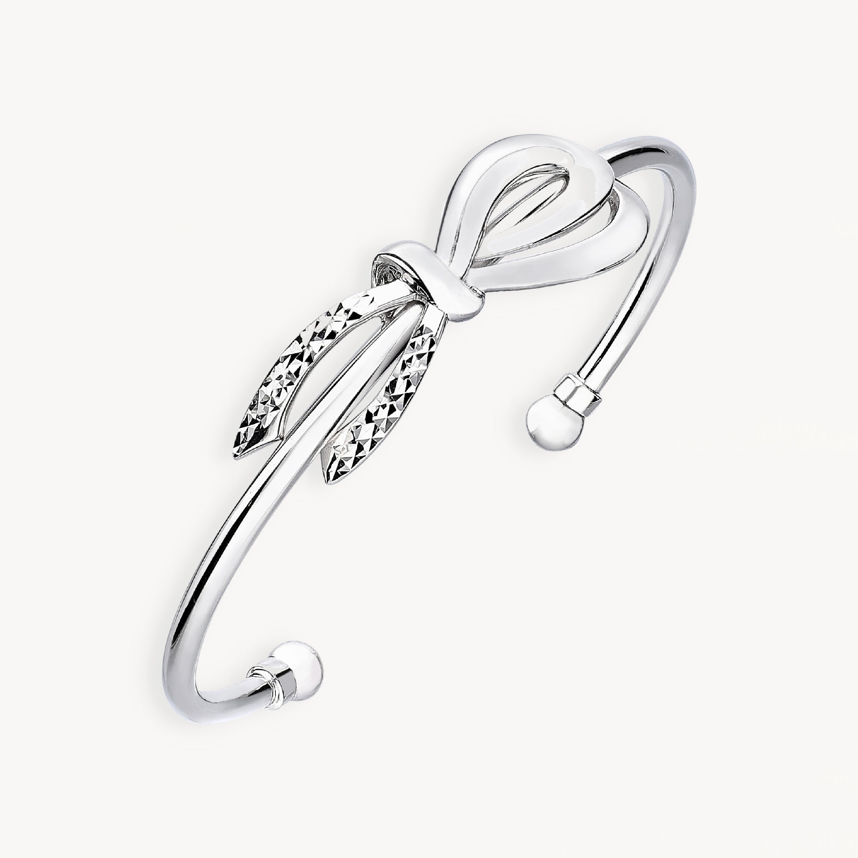925 STERLING SILVER RIBBON CUFF BANGLE