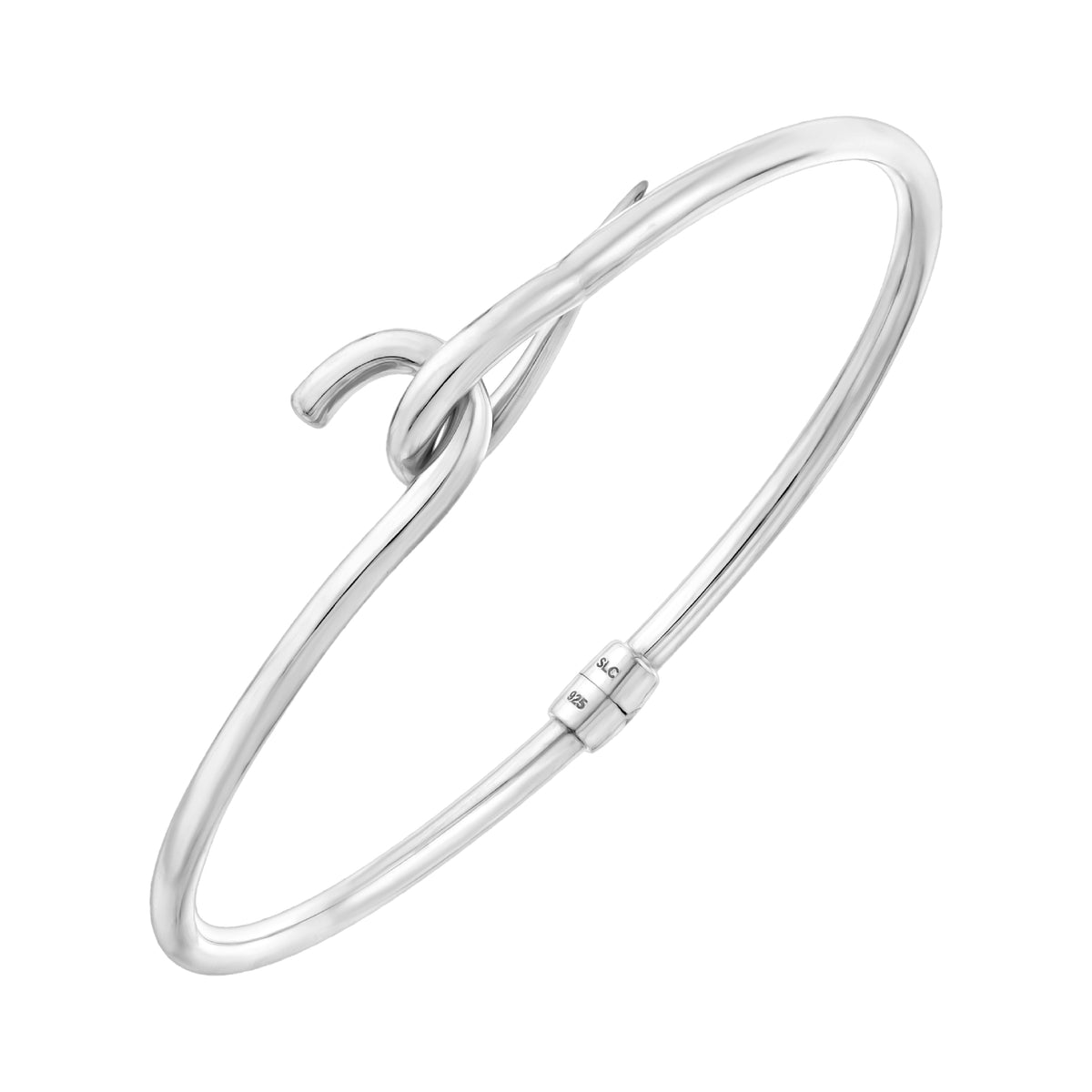 925 STERLING SILVER CASTED LOCK HINGED BANGLE