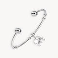 925 STERLING SILVER BALL CUFF BANGLE