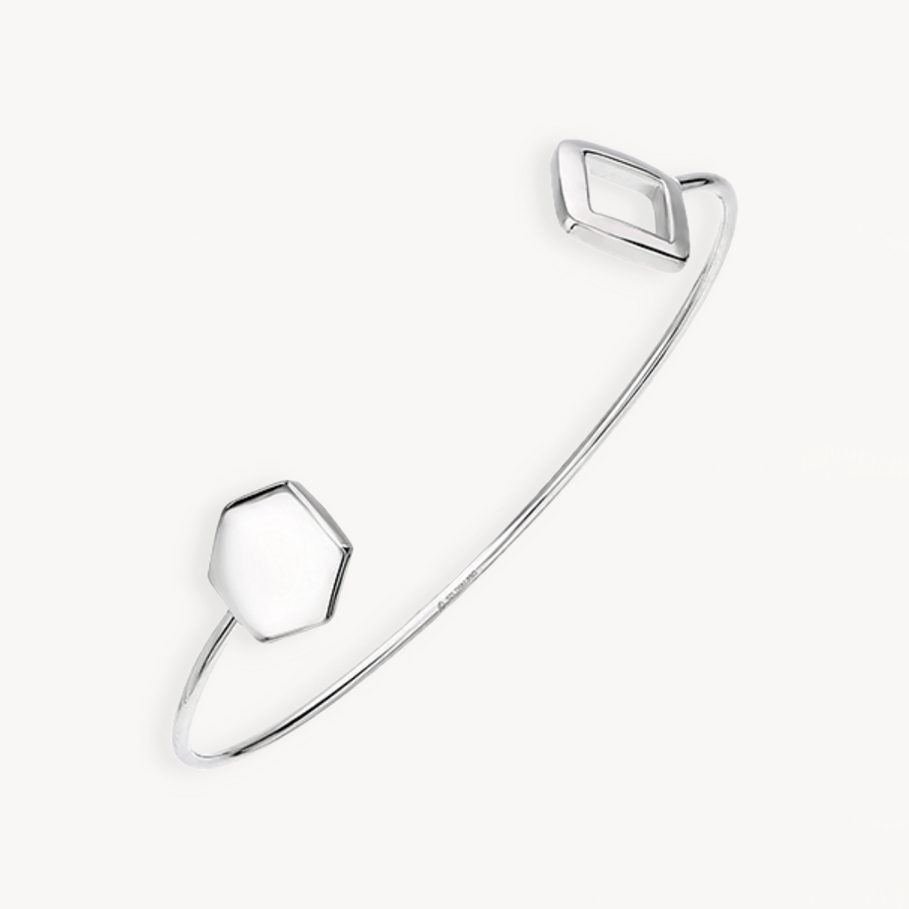925 STERLING SILVER OCTAGON CUFF BANGLE